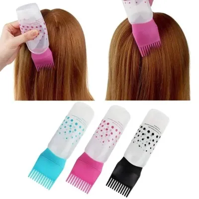 Hair Oil Bottle with Comb 